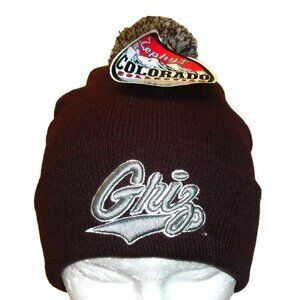 Montana Grizzlies Griz Kids Youth Cuffed Cuff Pom Beanie Winter Hat Cap New Tags